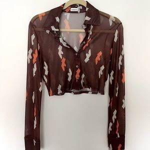 Inamorata Sheer Cropped Blouse